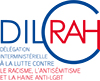 logo DILCRAH lettres bleues et rouge