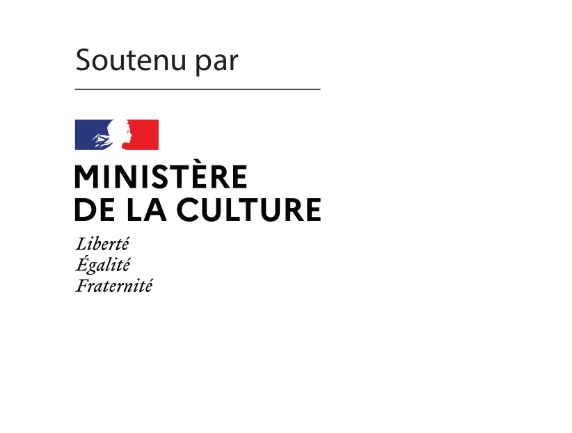 Logo du ministère de la culture version 2026 horizontal, bleu, blanc, rouge
